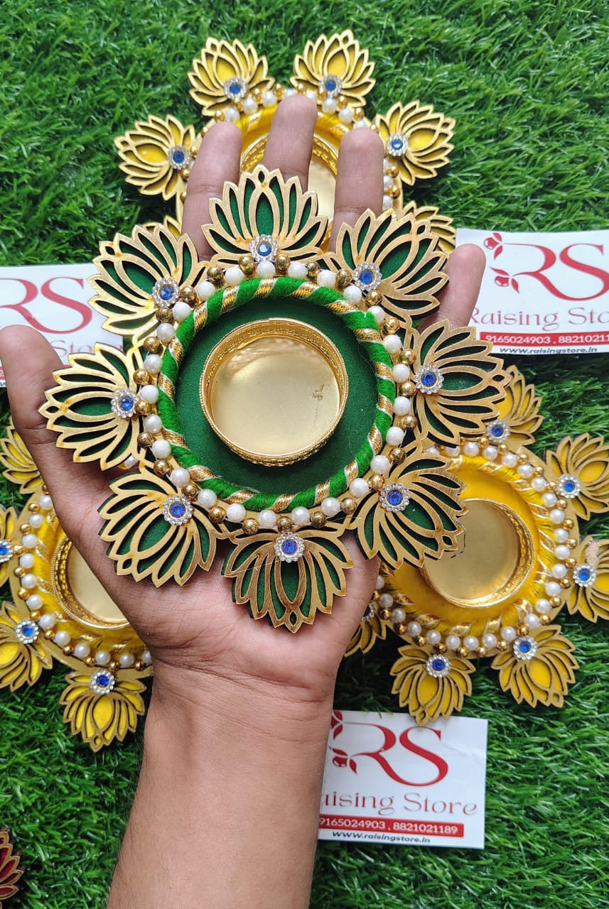 Lotus Rangoli Tea Lights Pack of 6