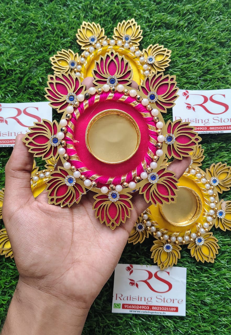 Lotus Rangoli Tea Lights Pack of 6