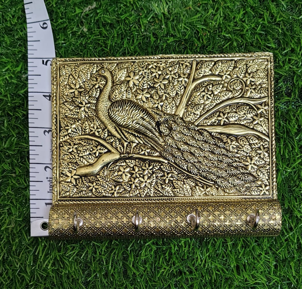Meena Work Peacock Key Holder