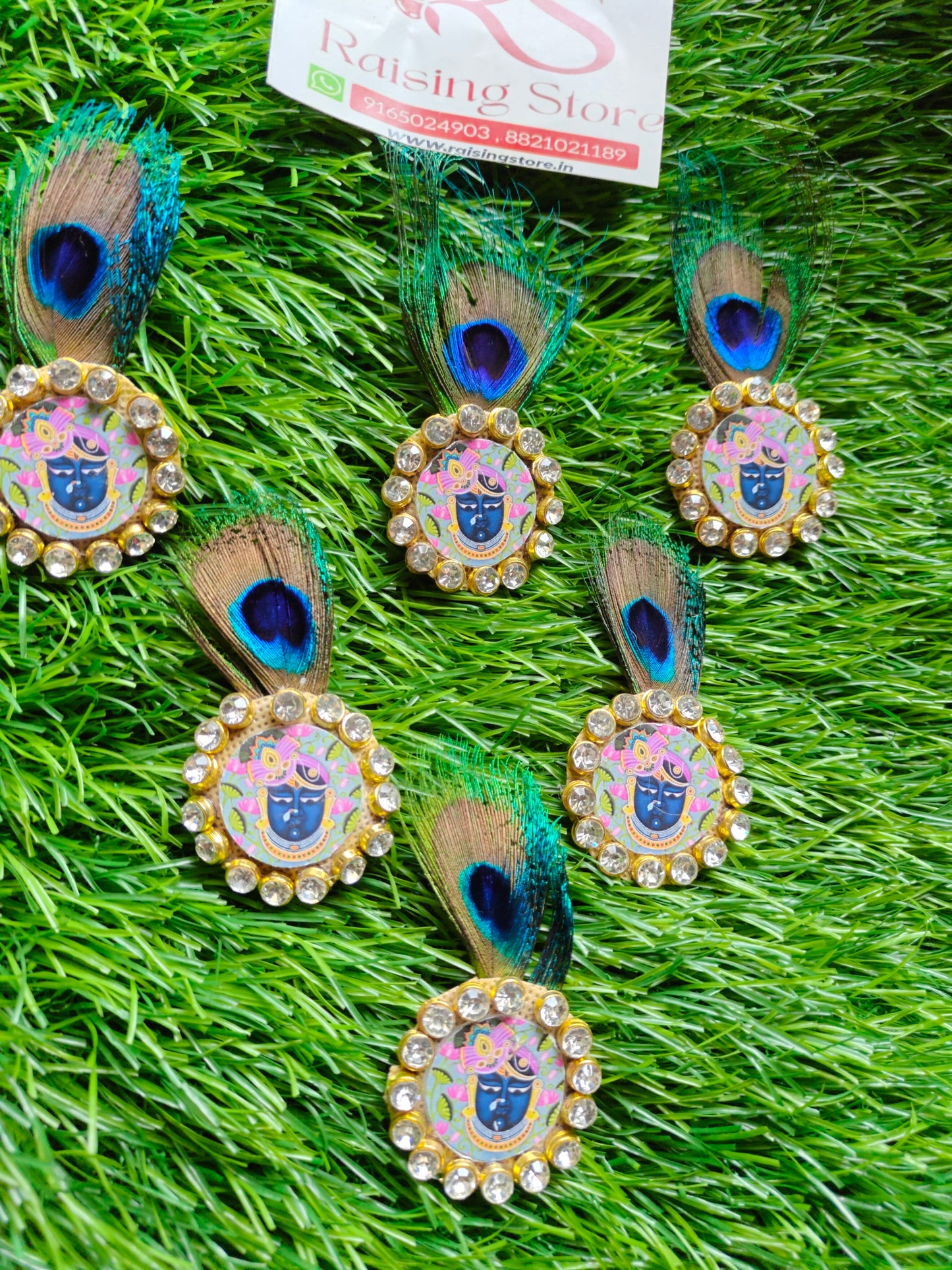 Kundan shreenathji brooch pack of 10