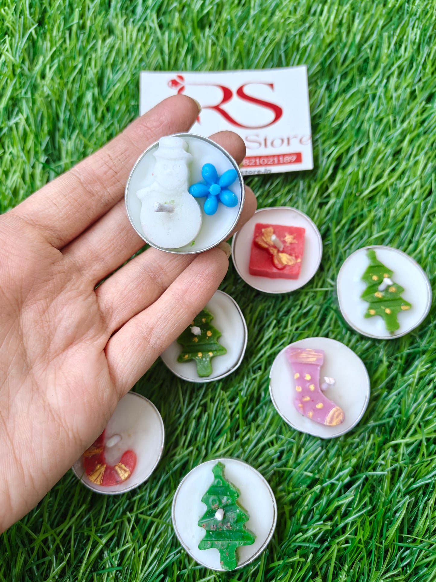 Christmas tealight candle pack of 10