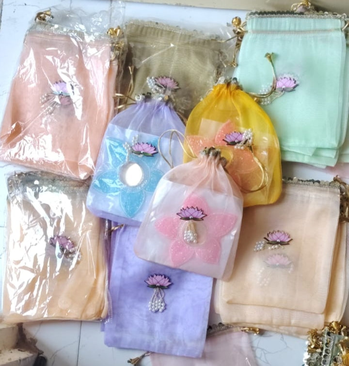 Organza potli pack of 10