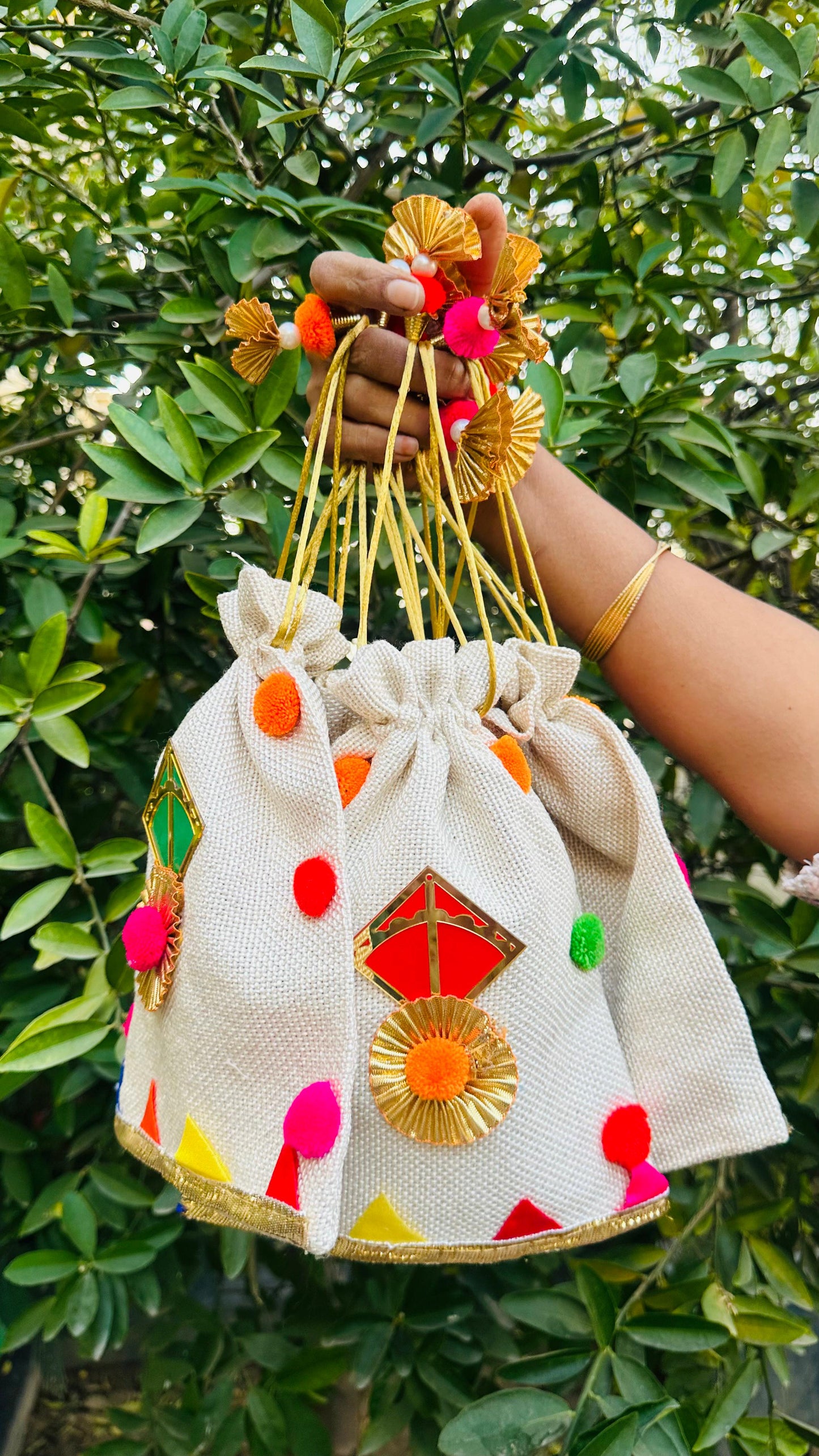 Sankranti special jute potli pack of 12