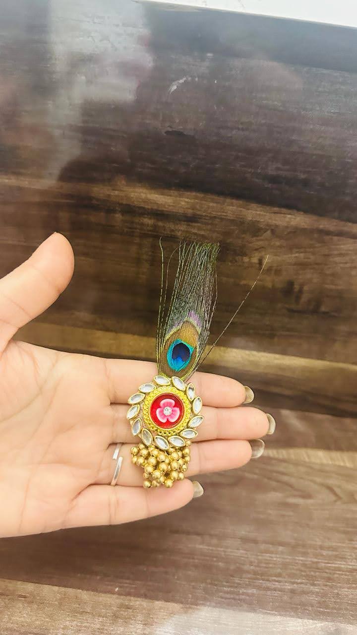 Flower Kundan Brooch Pack of 10