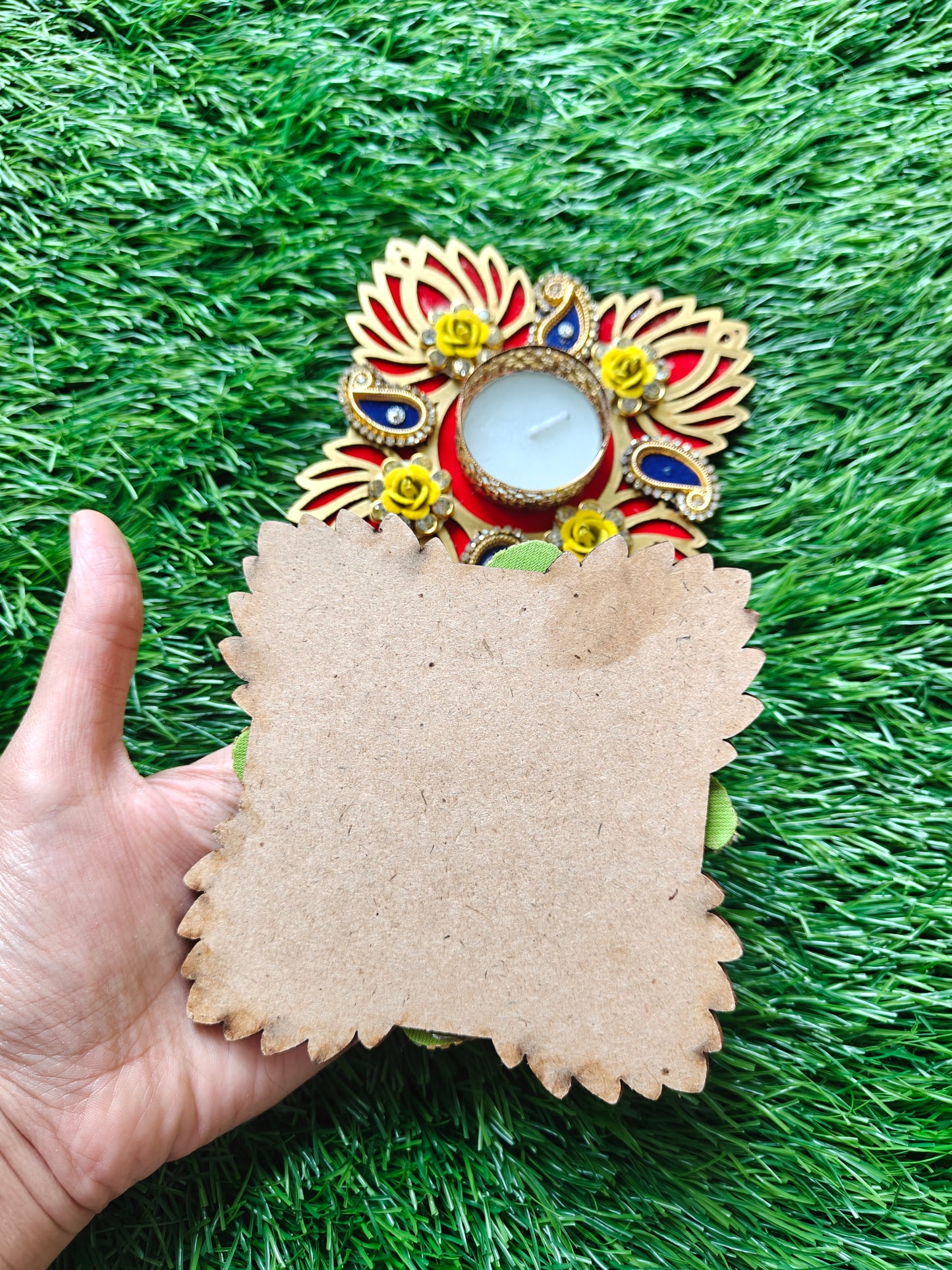 Square Lotus tealight platter