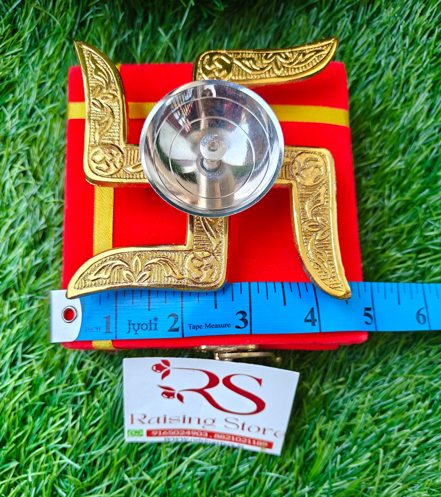 Swastik diya with velvet box