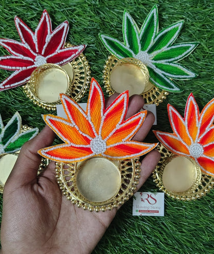 Beaded Tea Light Pack Of 6