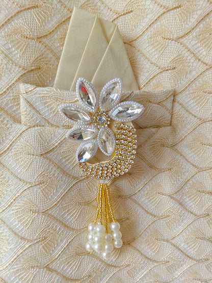 Premium Kundan brooch pack of 10