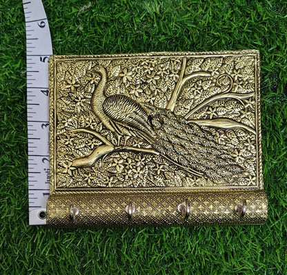 Meena Work Peacock Key Holder