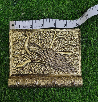 Meena Work Peacock Key Holder