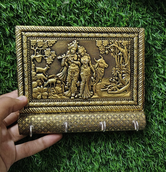 Meena Work Radha Krishna Key Holder