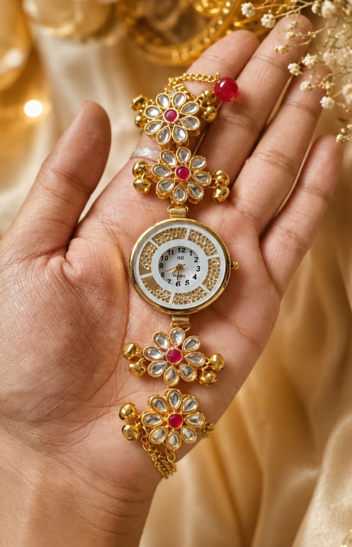 Premium kashmiri kundan work watch
