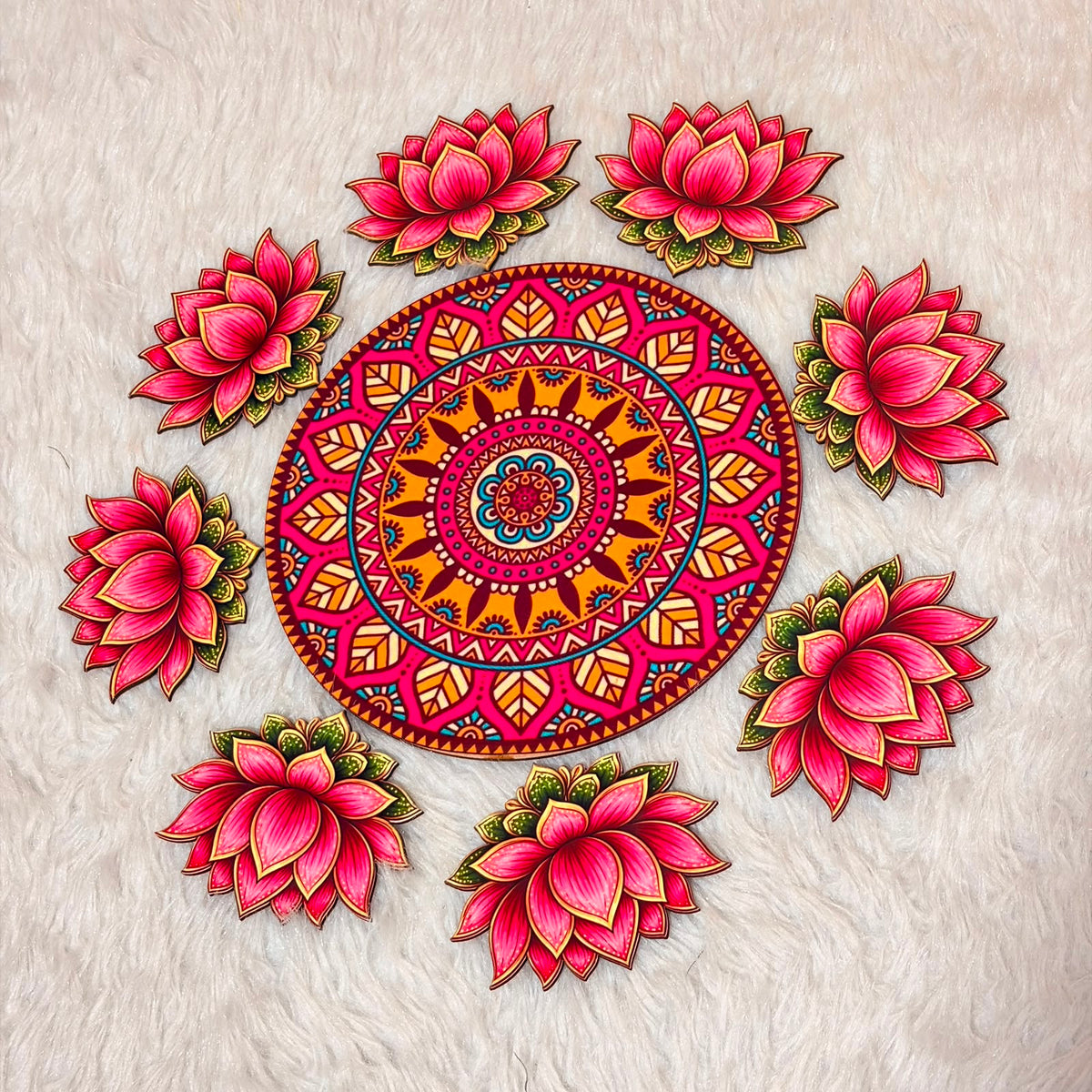 Wooden Rangoli