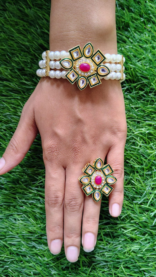 Green Kundan Combo