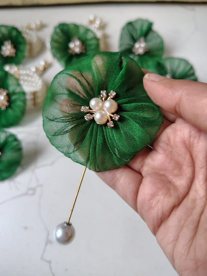 Organza lapel Brooch