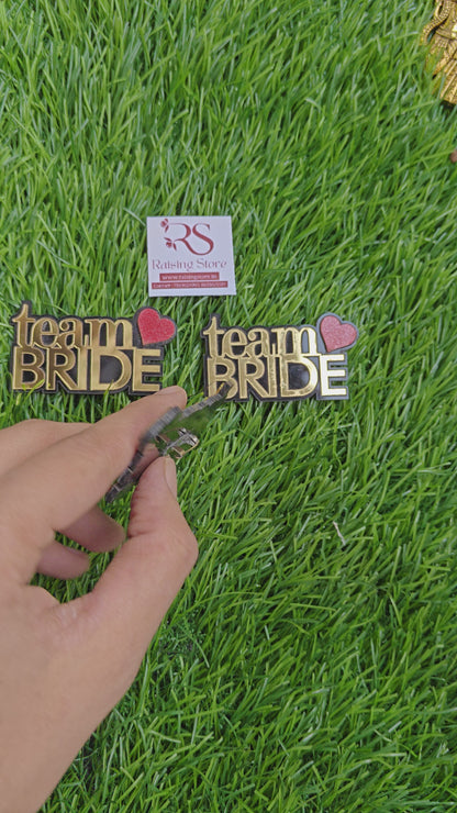 Team bride brooch pack of 10