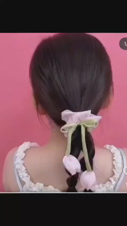 Trendy tulip 🌷 scrunchies pack of 12