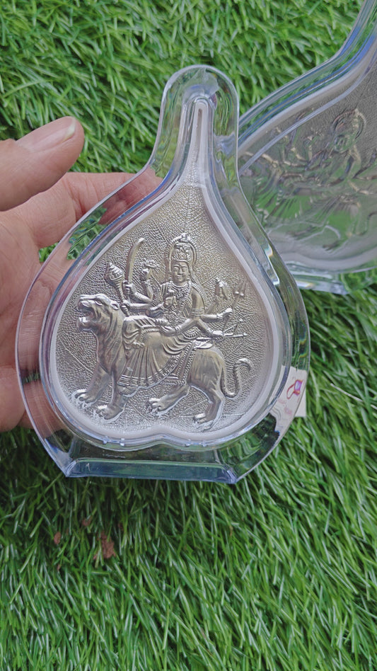 Leaf shape mata rani  silver frame