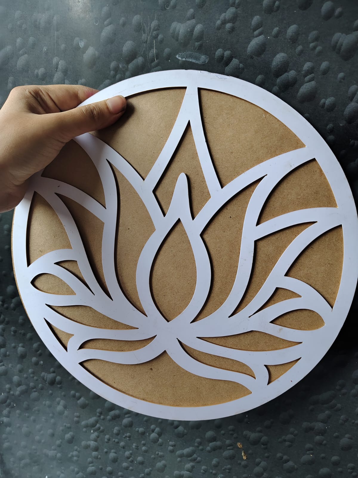Reusable mdf rangoli