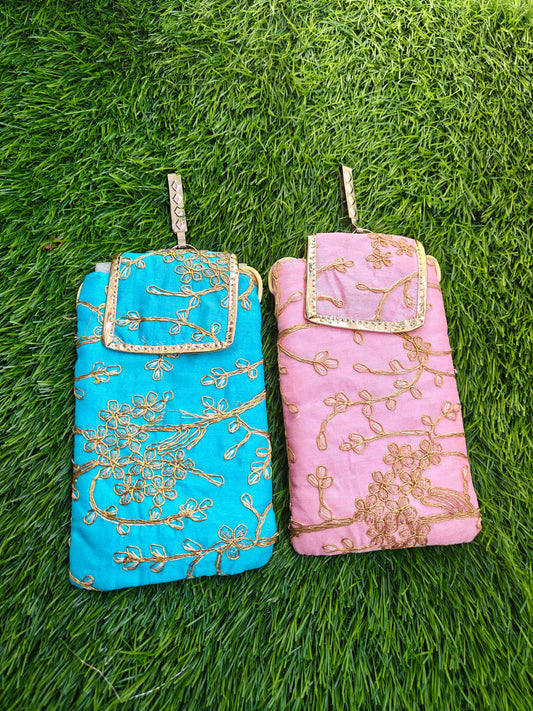 Embroidered phone bag /saree challa (pack of 5)
