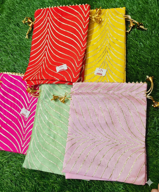 Premium quality gota line potli pack of 10