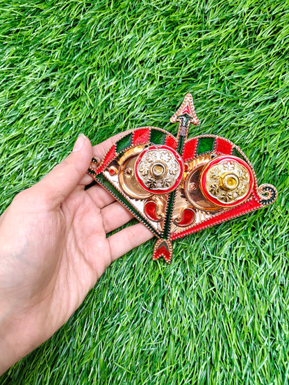 Dhanush shape Kumkum platter pack of 10