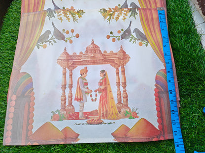 Beautiful wedding theme printed saree cover pack of 12