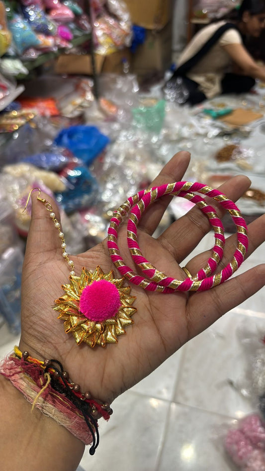 Mangtika and 2 bangle combo(pack of 10)