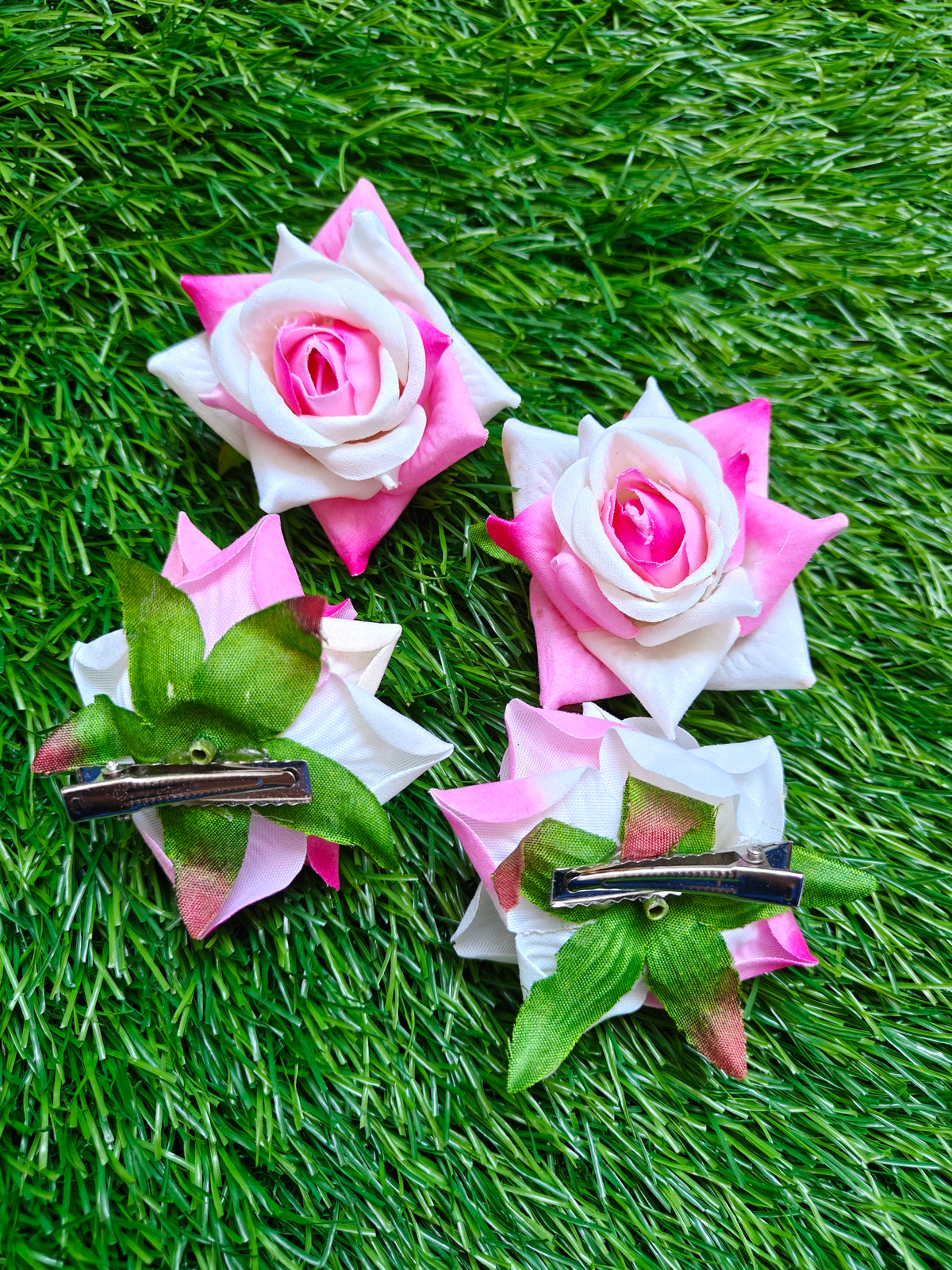 Rose hair clips