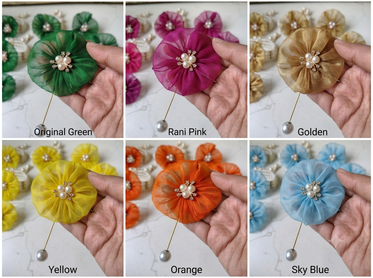 Organza lapel Brooch