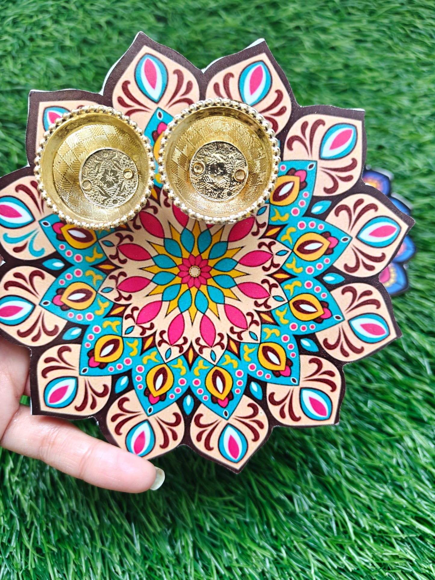 Flower shape roli chawal platter pack of 5