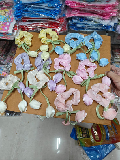 Trendy tulip 🌷 scrunchies pack of 12