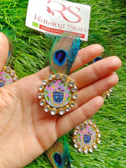 Kundan shreenathji brooch pack of 10