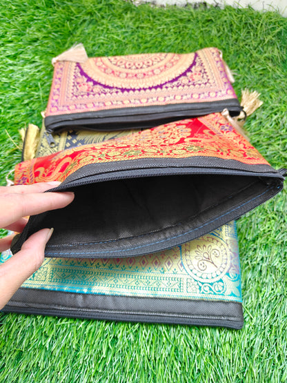 Banarasi zip pouch pack of 10