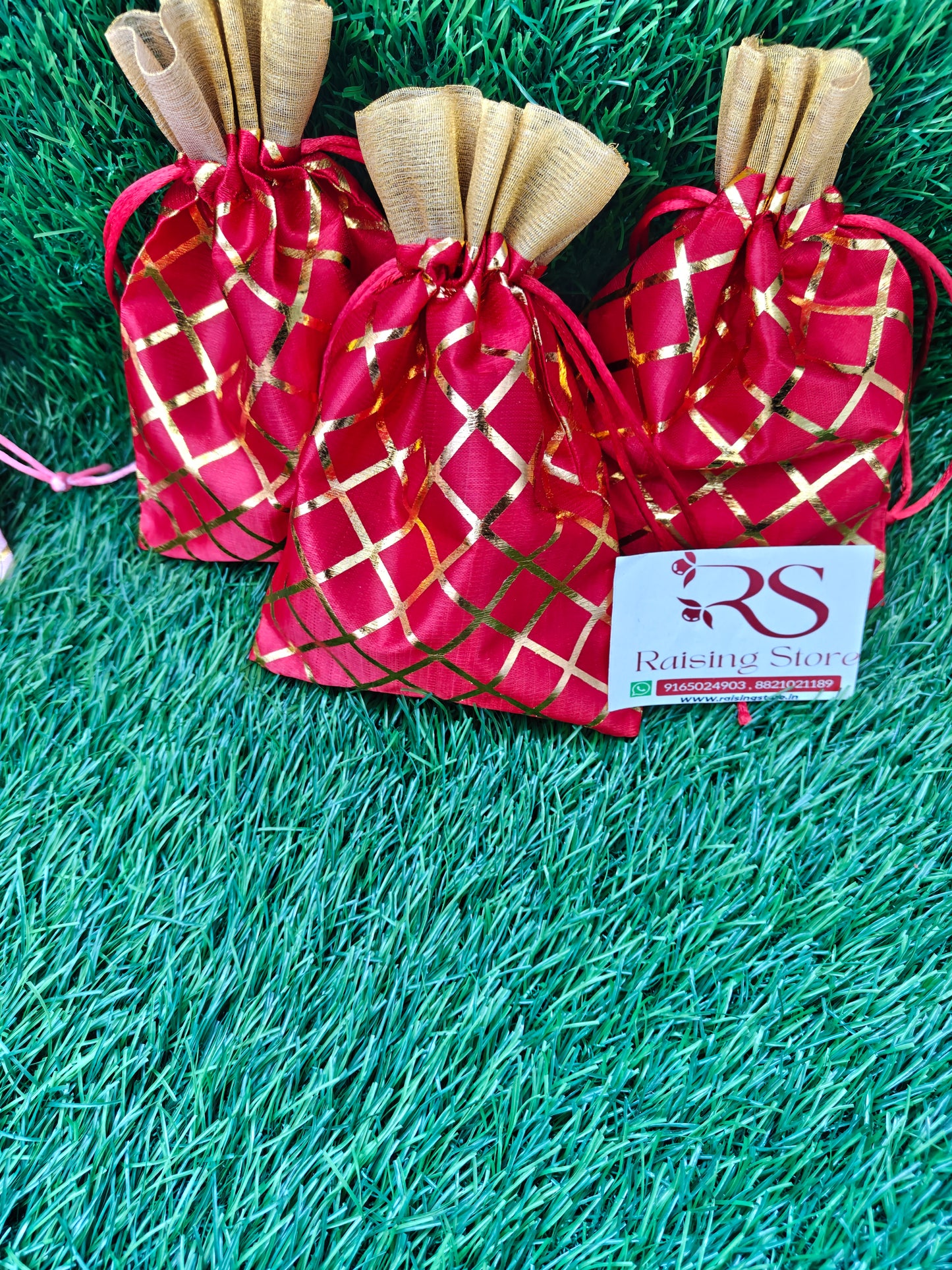 Golden line potli pack of 10