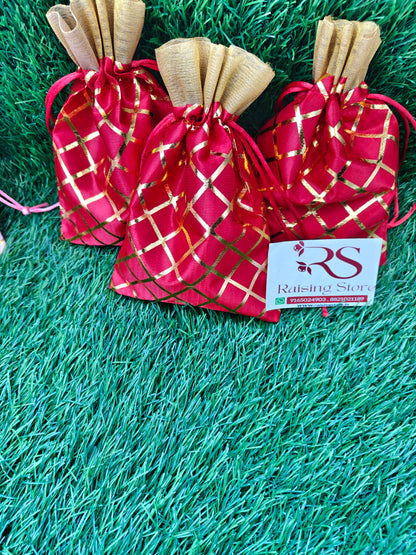 Golden line potli pack of 10