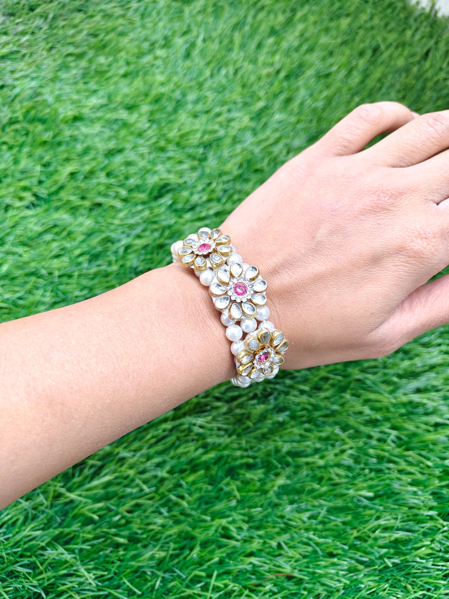 3 kundan bracelet pack of 10