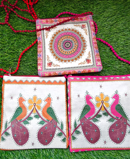 Digital print jute silling bag pack of 10