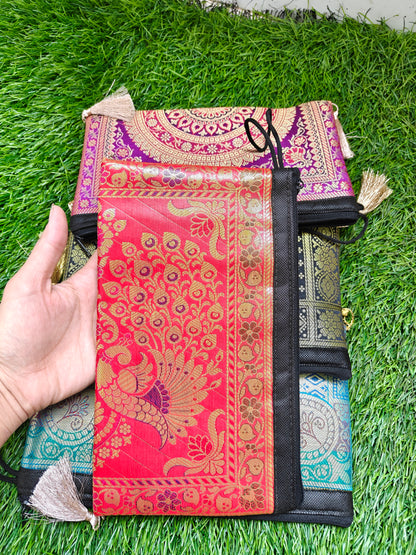 Banarasi zip pouch pack of 10