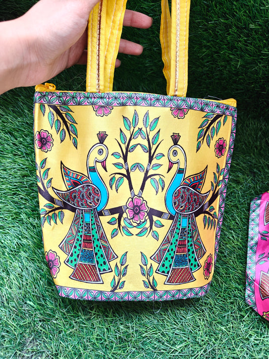 Peacock print bag (pack of 10)