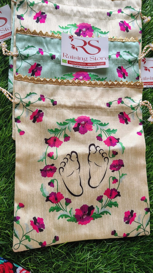 Foot print baby shower potli pack of 10