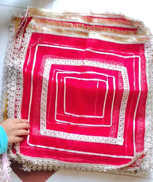 Gota work organza saree cover pack of 6