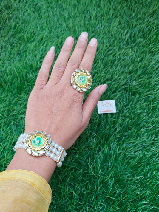 Floral kundan combo pack of 10