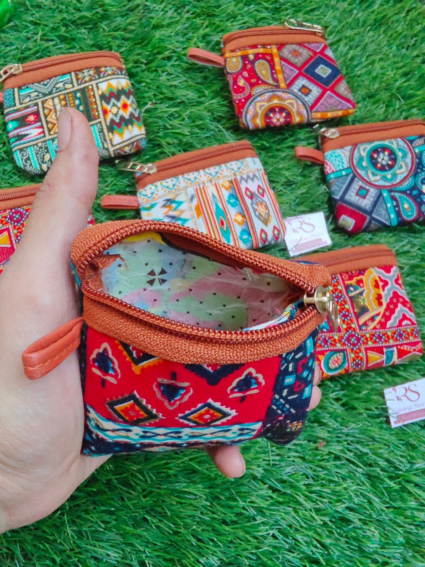 Trendy patola coin pouch