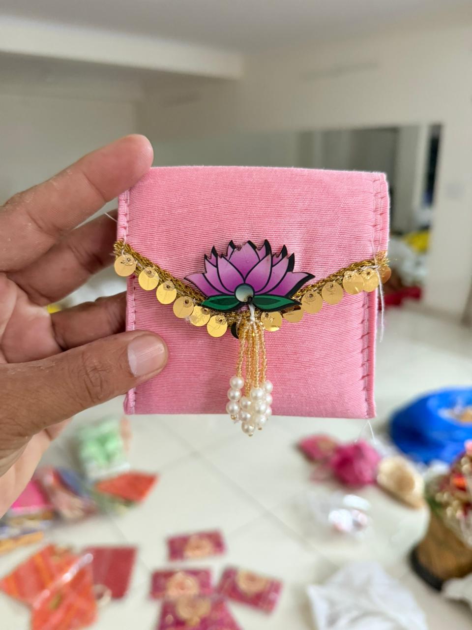 Premium Lotus coin pouch pack of 10