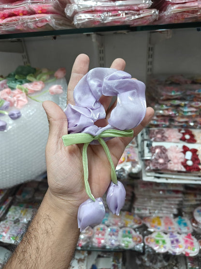 Trendy tulip 🌷 scrunchies pack of 12