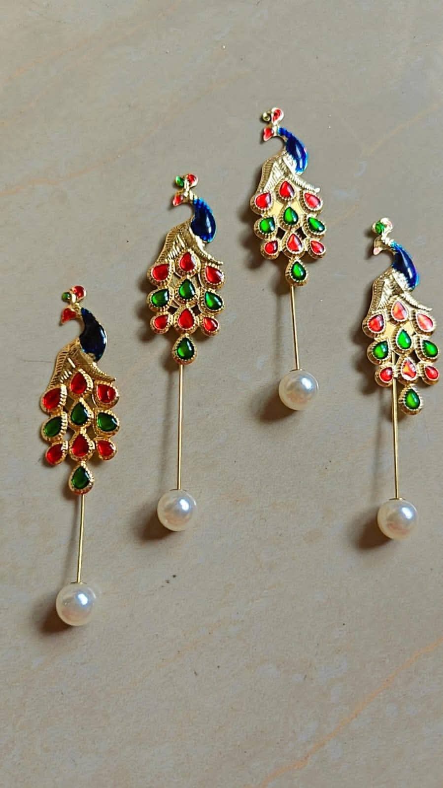 Peacock lapel pin brooch pack of 10