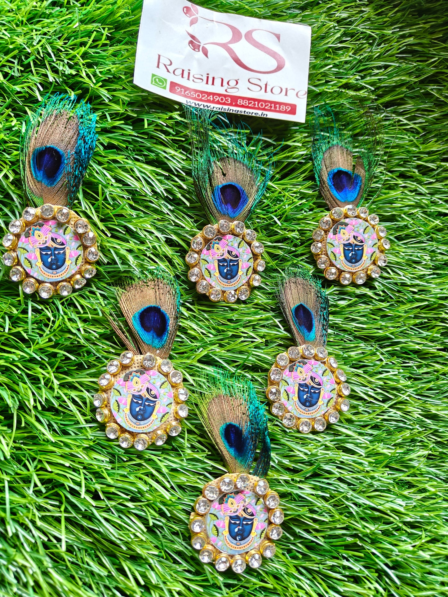 Kundan shreenathji brooch pack of 10