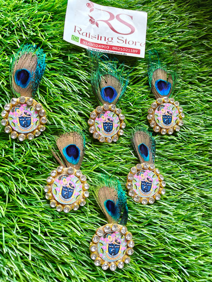 Kundan shreenathji brooch pack of 10