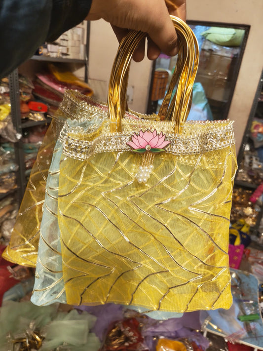 Gota line organza bag pack of 10